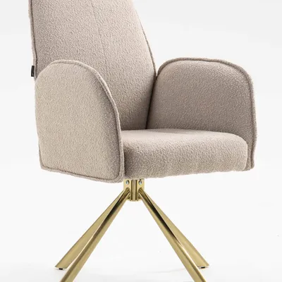 FOTEL HR280 LATTE BARANEK ZŁOTY PAJĄK