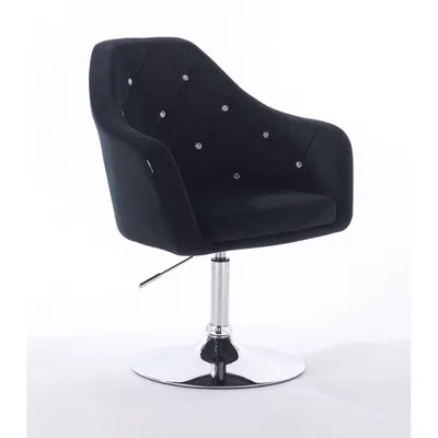 FOTEL HR830 CZARNY WELUR
