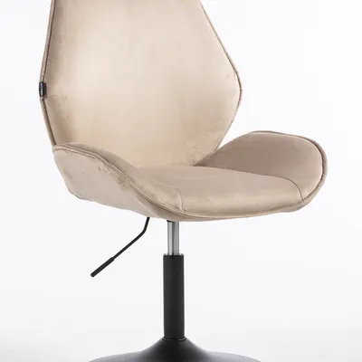 FOTEL HR350N LATTE WELUR CZARNA PODSTAWA