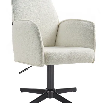 FOTEL HR280CROSS KREMOWY BARANEK CZARNA PODSTAWA