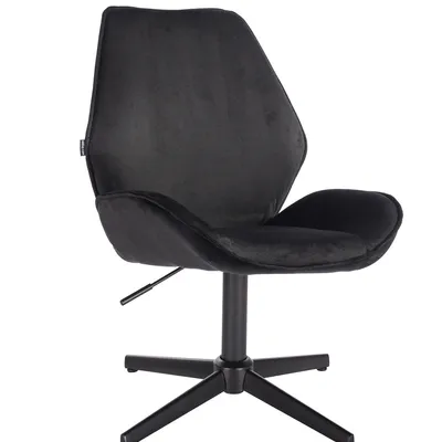 FOTEL HR350CROSS CZARNY WELUR CZARNA PODSTAWA