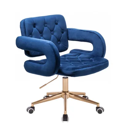 HOKER HR8403K CIEMNE MORZE WELUR ZŁOTA PODSTAWA