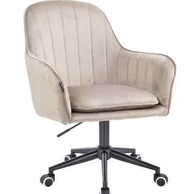 FOTEL HR2022K LATTE WELUR CZARNA PODSTAWA
