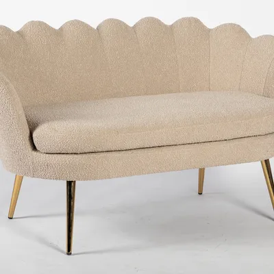 SOFA FREY LATTE BARANEK ZŁOTE NOGI