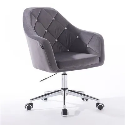 FOTEL HR830CK GRAFITOWY WELUR