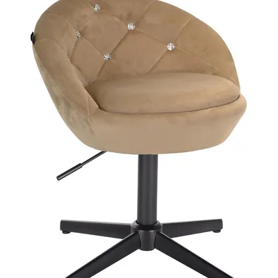 FOTEL HR948CROSS LATTE WELUR CZARNA PODSTAWA
