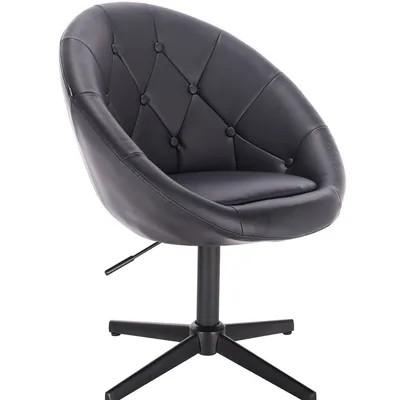 FOTEL HR8516CROSS CZARNY CZARNA PODSTAWA
