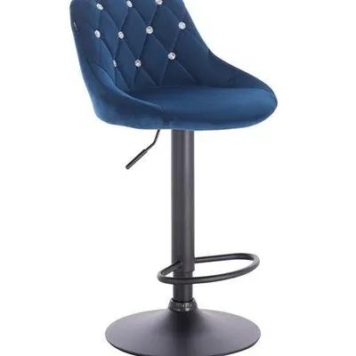 FOTEL HR1054CW CZARNY MAT CIEMNE MORZE WELUR