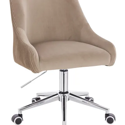 FOTEL HR920K LATTE WELUR CHROMOWANA PODSTAWA