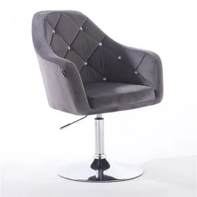FOTEL HR830 GRAFITOWY WELUR