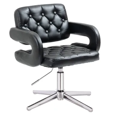 HOKER HR8403CROSS CZARNA SKÓRA CHROMOWANA PODSTAWA