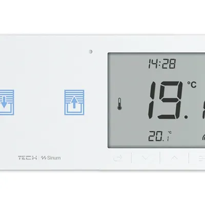 Regulator pokojowy + włącznik ROLET WZR-02L - LEWA Biały bezprzewodowy TECH WTP