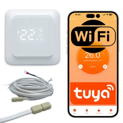 Termostat WiFi Tuya 16A z czujnikiem podłogowym NTC sterownik ogrzewania