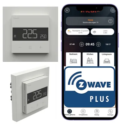 Heatit Z-TRM6 – inteligentny termostat Z-Wave do ogrzewania podłogowego i elektrycznego 230V 16A