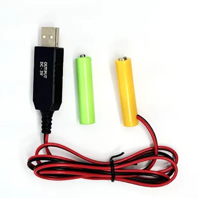 Adapter zasilania USB na baterie AAA (2×AAA) - Output DC 3V, do urządzeń IoT
