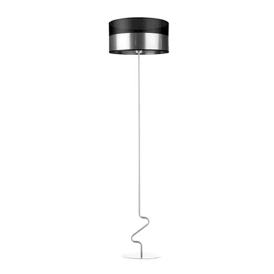 Srebrna lampa podłogowa JERSEY GLAM w stylu glamour