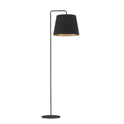 Nowoczesna lampa podłogowa RIJAD VELUR na czarnej podstawie