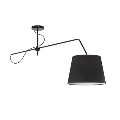 Czarna lampa sufitowa regulowana nad stół OVIEDO VELUR