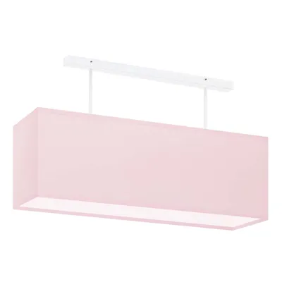 Różowa lampa sufitowa prostokątna LED KORFU 2xE27 do pokoju dziecięcego