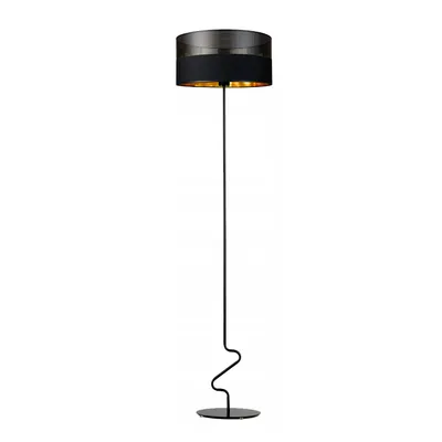 Czarna lampa podłogowa JERSEY GLAM w stylu glamour