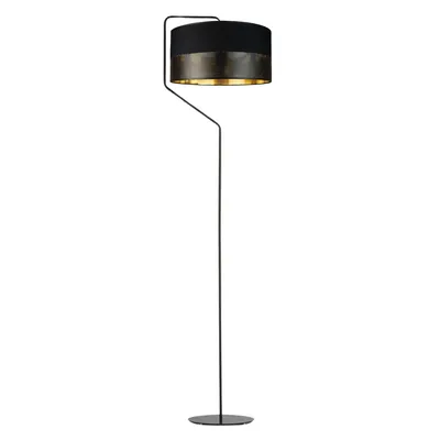 Czarno-złota lampa stojąca do salonu glamour TESALLIA GLAM