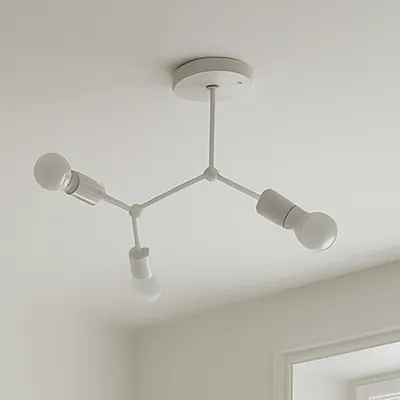 Biała lampa sufitowa do salonu MOLOKO 3 punktowa