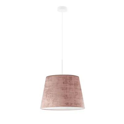 Geometryczna lampa wisząca nad stół SARI VELUR - kolor różowy
