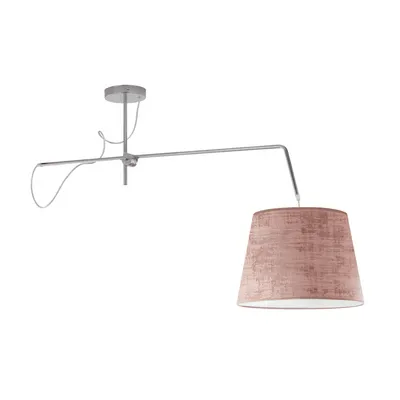 Nowoczesna lampa sufitowa z regulacją OVIEDO VELUR w kolorze pudrowego różu