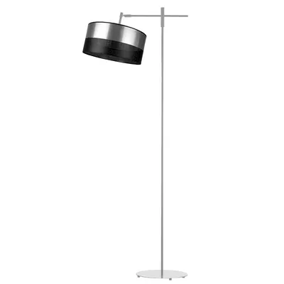 Srebrna lampa podłogowa z możliwością regulacji MELTON GLAM
