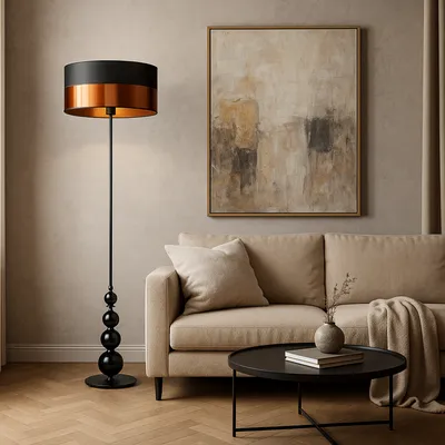 Dekoracyjna lampa stojąca do salonu w stylu glamour ROMA GLAM