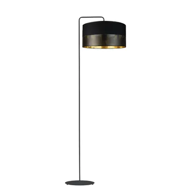 Czarno-złota lampa podłogowa do salonu BOLIVIA GLAM