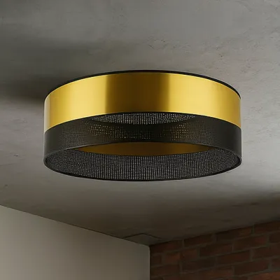 Złota lampa sufitowa do salonu DUBAJ GLAM fi - 50 cm