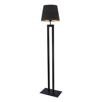 Czarna lampa podłogowa do salonu VEGAS VELUR w stylu nowoczesnym