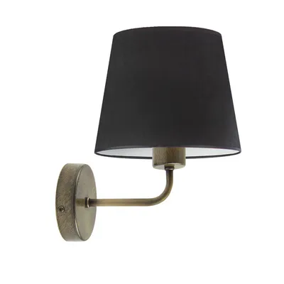 Nowoczesna lampa ścienna do sypialni RIMINI VELUR na złotym stelażu