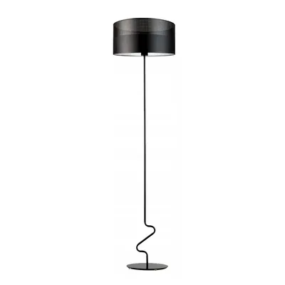 Czarna lampa podłogowa JERSEY GLAM w stylu glamour