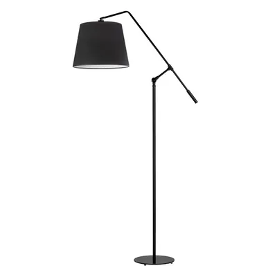 Czarna lampa wisząca z regulowanym ramieniem FOYA VELUR