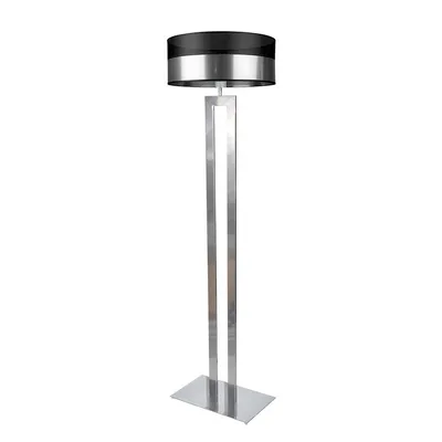 Srebrna lampa podłogowa z dodatkiem ażuru KALIFORNIA GLAM