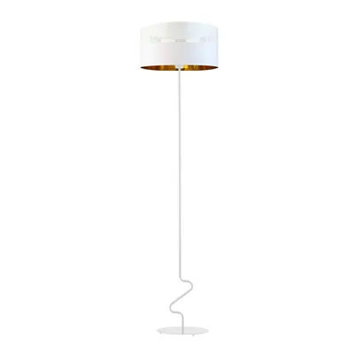 Biała lampa podłogowa JERSEY GLAM w stylu glamour