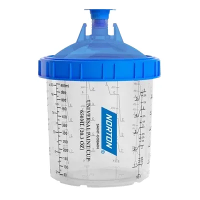 NORTON KUBKI LAKIERNICZE System PPS FPS Zestaw 50szt 650ml 190µm