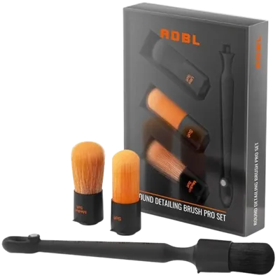 ADBL ROUND DETAILING BRUSH SET PRO Pędzel z zestawem 3 końcówek