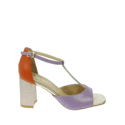 Kolorowe eleganckie sandały z ozdobą Laura Messi 2759/243-244-830