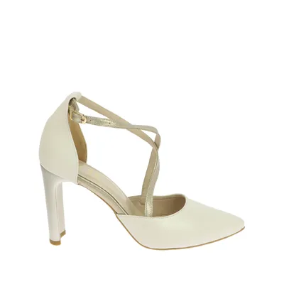 Beżowe eleganckie sandały z paseczkami Laura Messi 2251/109-708