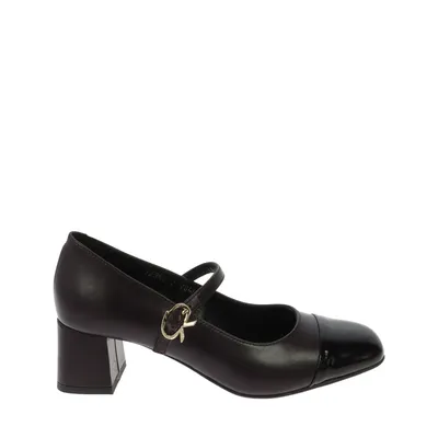 Eleganckie bordowe skórzane czółenka Laura Messi 2846/980-278