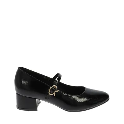 Eleganckie czarne lakierowane czółenka Laura Messi 2849/600