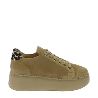 Beżowe sneakersy ze skóry naturalnej Laura Messi 2959/269-852