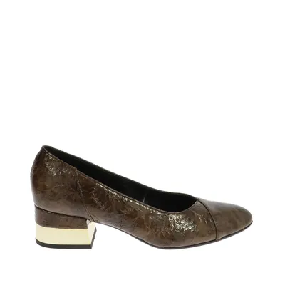 Eleganckie brązowe lakierowane czółenka Laura Messi 2688/814