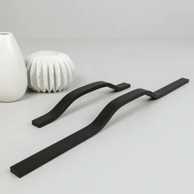 Uchwyt długi PŁASKI 352 mm czarna struktura, czarny mat