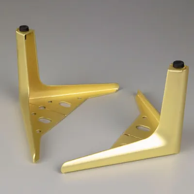 Nóżka meblowa krawędziowa H-120 mm złoty mat