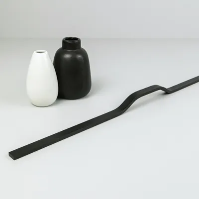 Uchwyt długi PŁASKI asymetryczny 1135 mm czarna struktura, czarny mat