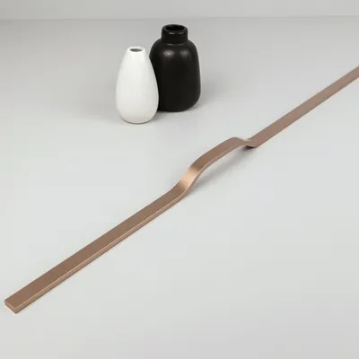 Uchwyt długi PŁASKI asymetryczny 1135 mm miedziane złoto satynowe